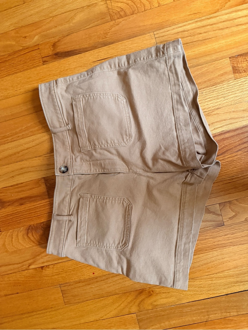 LOFT Tan Cotton Blend Jean Shorts